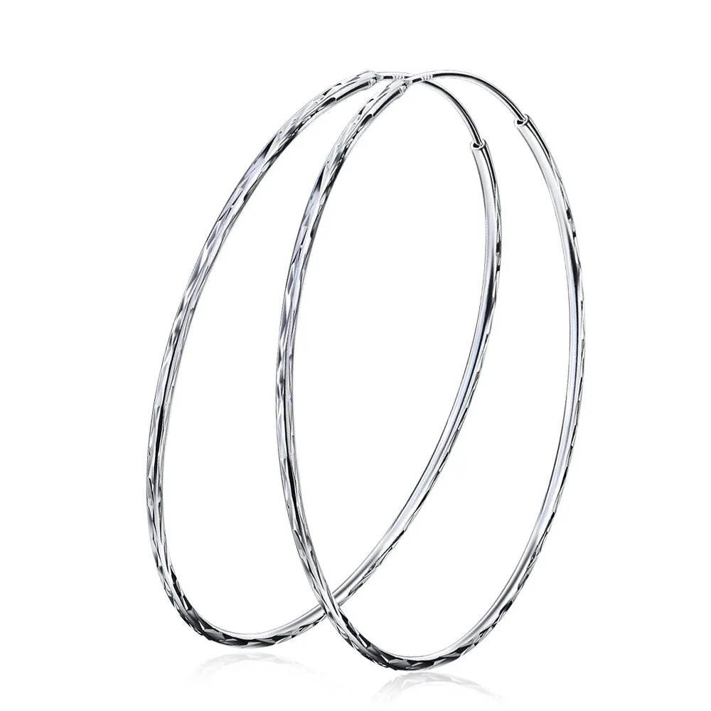 

Exaggerated jewelry S925 sterling silver big circle Korean diamond car flower ear hoop earrings for women