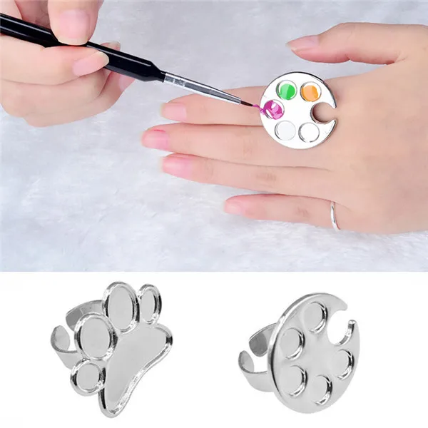 01 Round Plate ELECOOL 1 шт. круглая форма мини-миксер для макияжа лак для ногтей смешивающая пластина Тональная основа тени для век Палитра для смешивания теней для век Палитра с кольцом - Цвет: 01 Round Plate