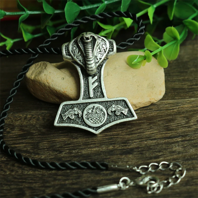 10 шт. скандинавские Подвески Jormungandr змея Тора молот викинги Норвегия Ворон и