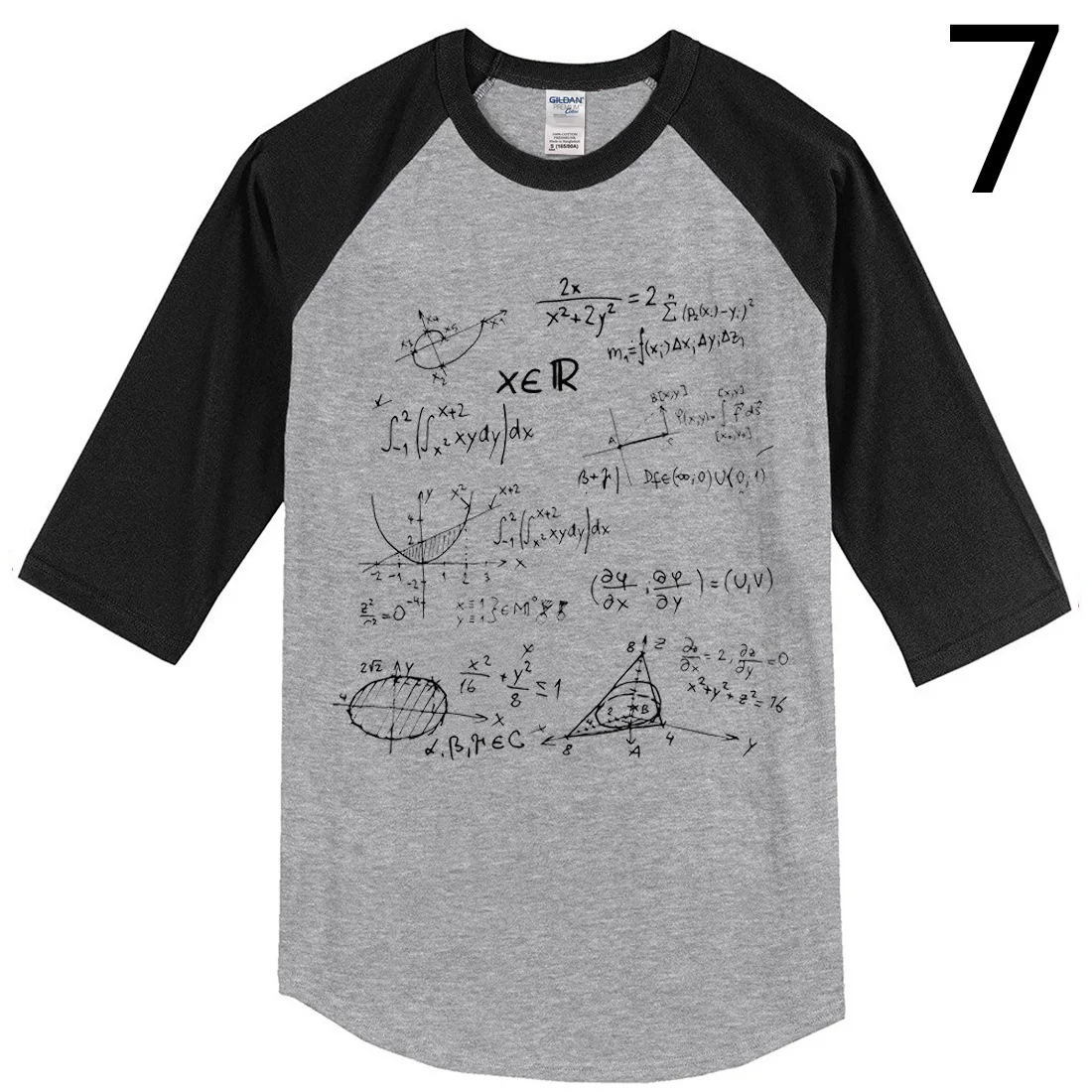 black gray 1 Футболка летняя математическая формула мужские футболки Футболка реглан с надписью Big Bang Theory спортивная одежда брендовая одежда топ из хлопка - Цвет: black gray 1