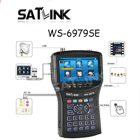 Оригинальный спутниковый метр Satlink искатель измеритель спектра satlink ws6979se|original