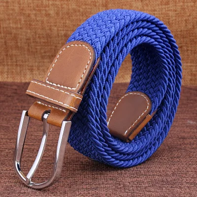 Мужской тканевый ремень с пряжкой эластичный пояс для отдыха в Корейском стиле