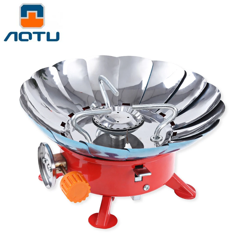 Складная портативная походная плита в форме лотоса ветрозащитная газовая с