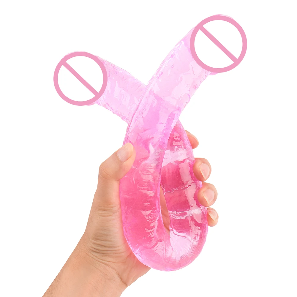 19 дюймов медицинский силикон Большой конский дилдо реалистичный желе двойной