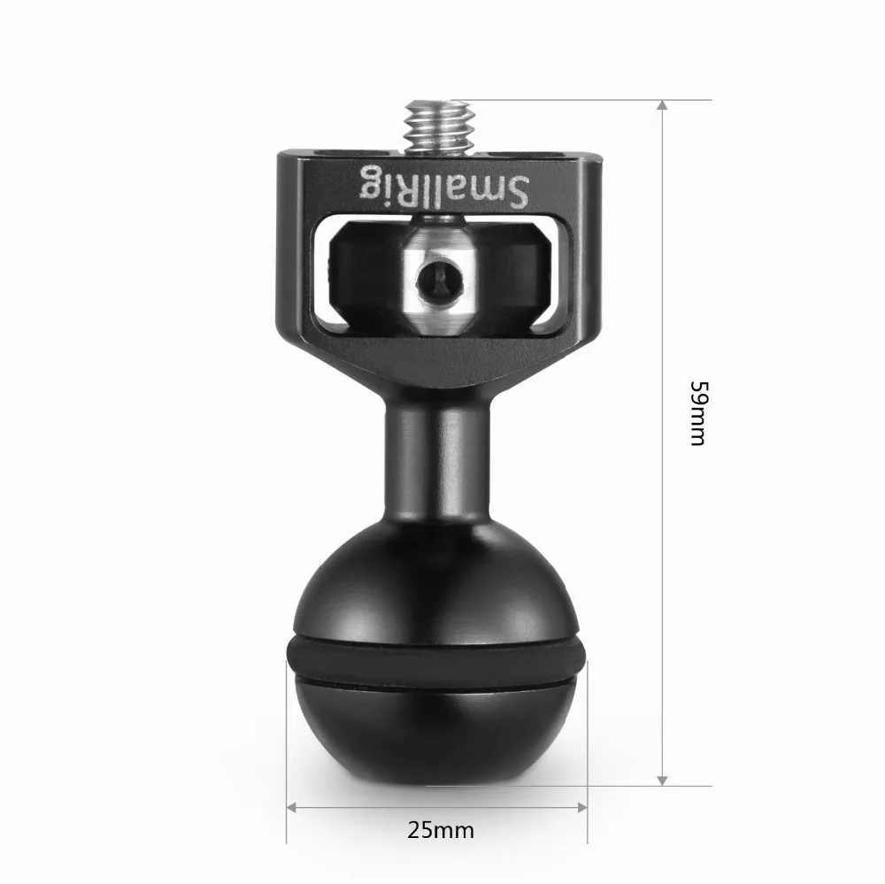 SmallRig двойная DSLR сферическая головка с камерой Rig с 1/4 резьбой для Magic Arm DIY камера Rig 2132