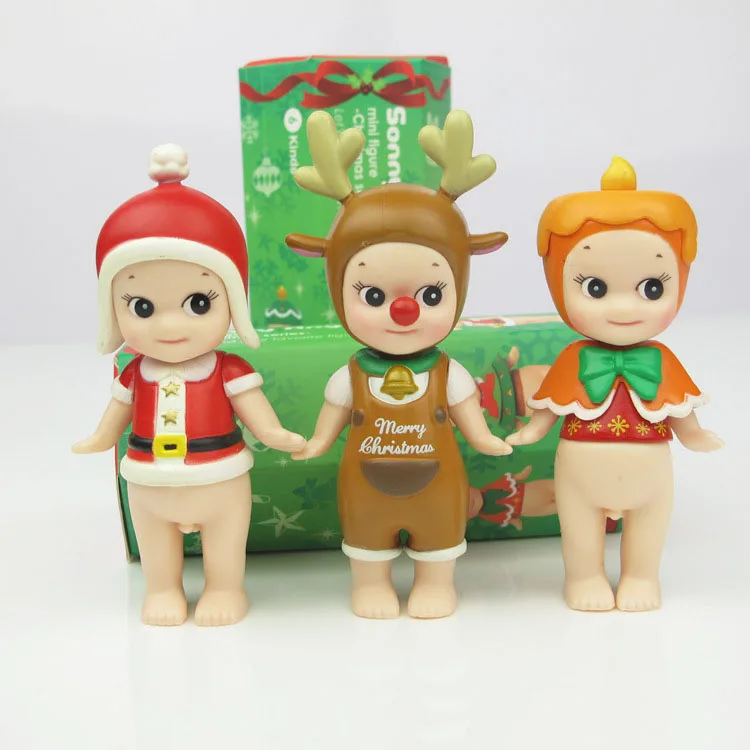 6 шт./лот Рождественская серия мини фигурка Сонни ангела набор Kewpie детские куклы