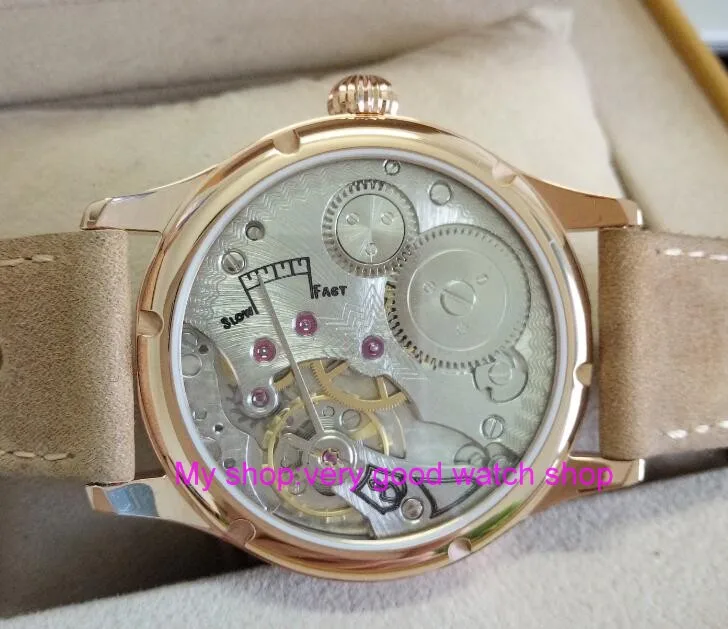 Часы мужские механические 44 мм с белым циферблатом | Наручные часы