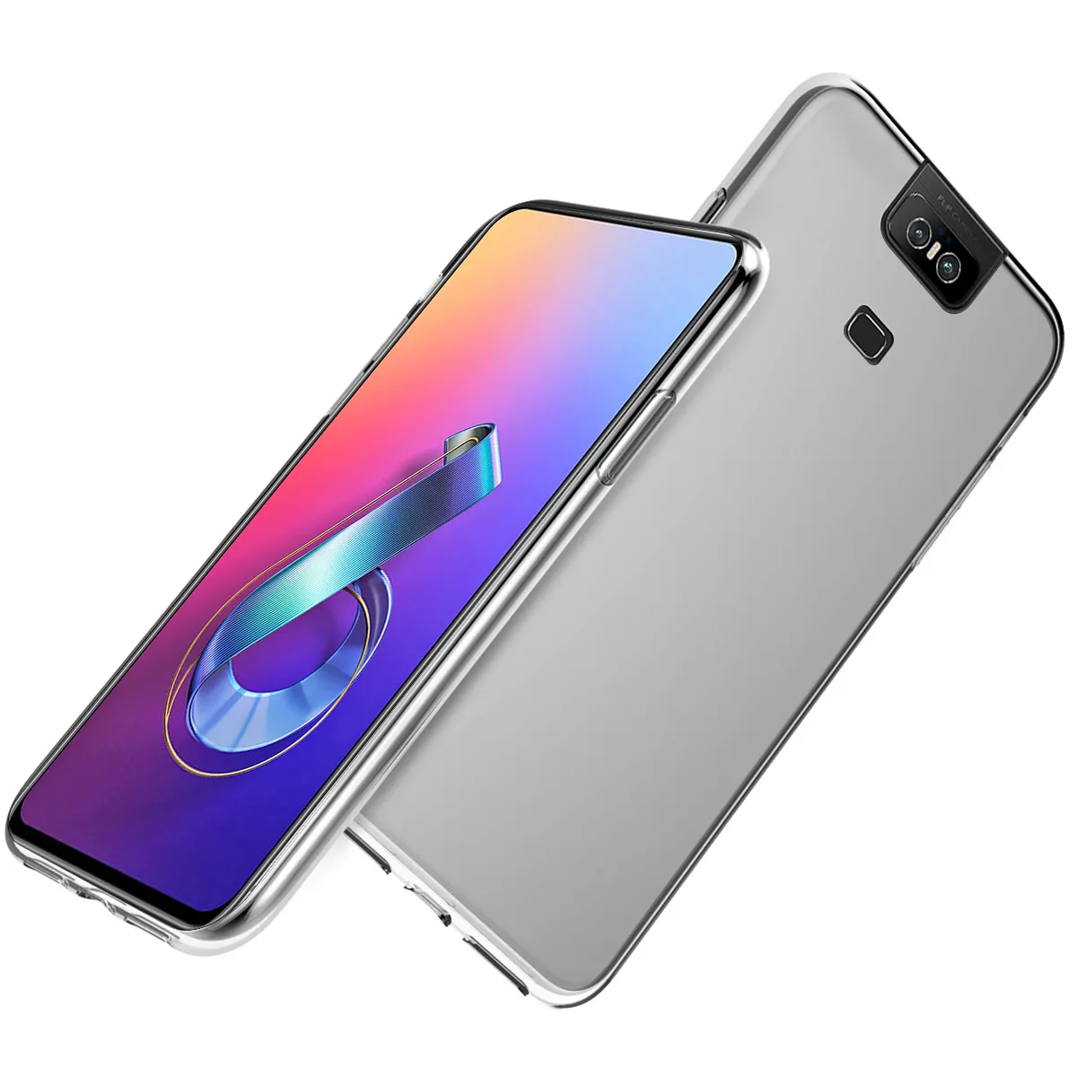 Тонкий силиконовый чехол для Asus Zenfone 6 ZS630KL Прозрачная мягкая Задняя накладка