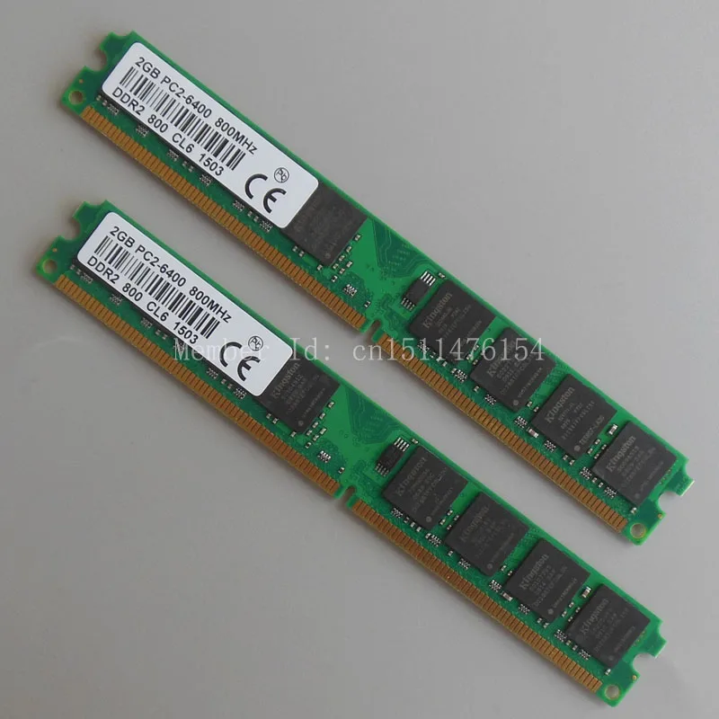 4G B 2X2 ГБ DDR2 800 PC2 6400 мГц 240PIN DIMM памяти настольного RAM Non Ecc низкой плотности|low density ddr