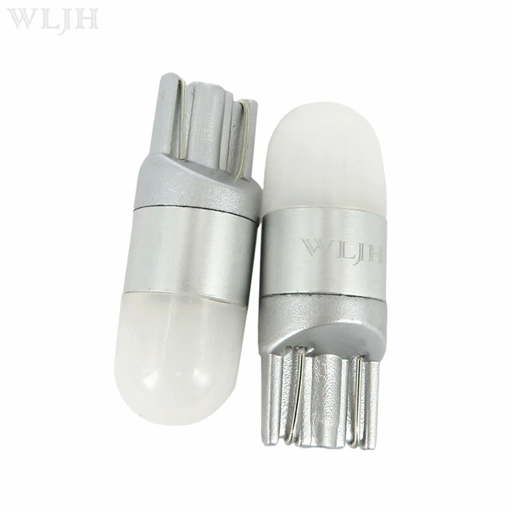 WLJH 10x T10 W5W светодиодный ламповый светильник 3030 SMD автомобильный купол для салона автомобиля парковочные огни номерного знака лампы без полярности универсальные
