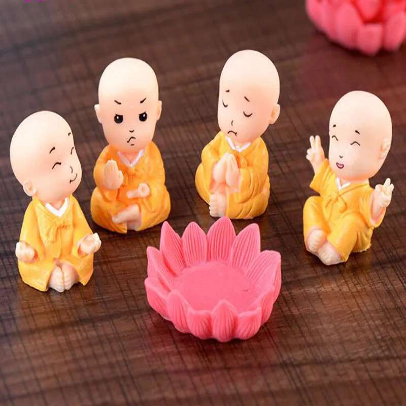 The Young Monk Is Happy And Sad Music DIY Resin Handicraft Automobile Places A Present Home Decorations | Дом и сад