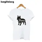 Панель в форме французского бульдога футболка подарки для любителей собак владельцы собак собака Для женщин T рубашка с рисунком собачки и Мамы Рубашка с рисунком собаки Pet Lover для любителей животных Mama футболка Для женщин топы