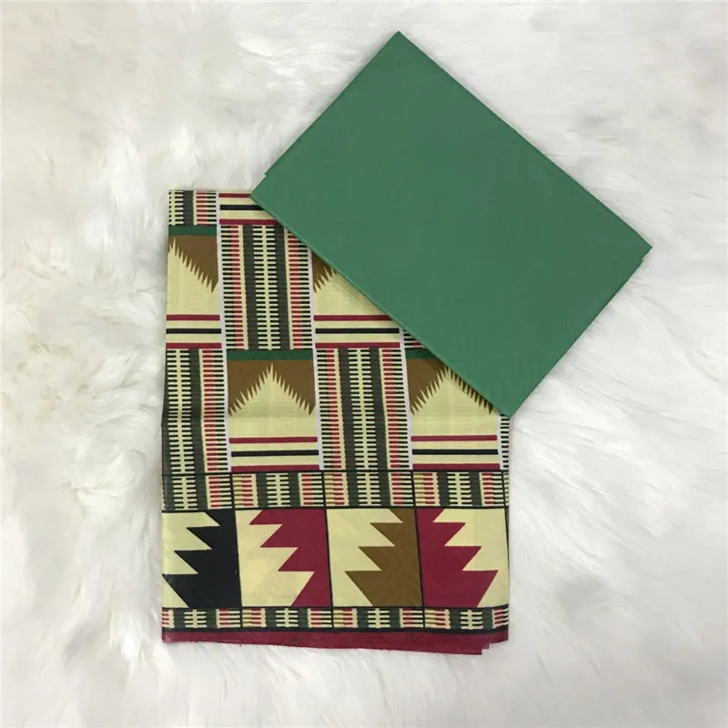 Нигерийский полиэстер воск Анкара Kente Ткань Chitenge Гана воск Африканский Kitenge принты ткань для ткани в 2+ 2 ярдов J30 - Цвет: 3