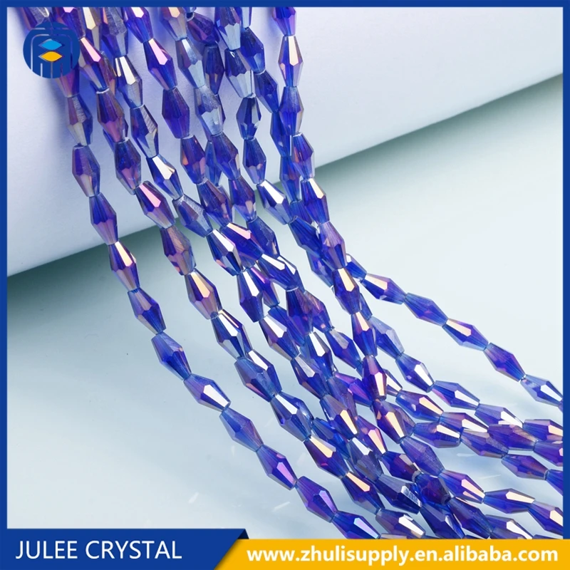 Бусины из австрийского хрусталя с гранями 4 х8 мм|Бусины| |