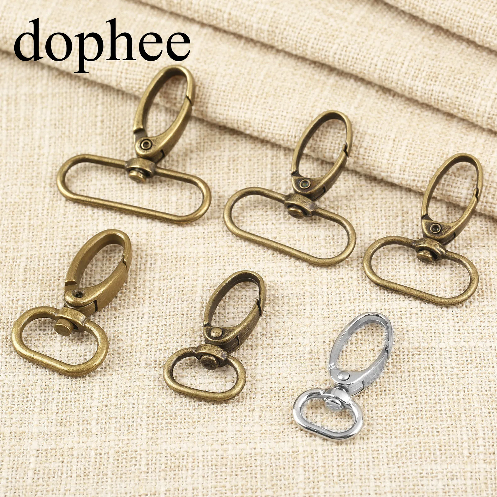 Dophee 20 шт./лот, металлическая багажная сумка, собачья пряжка, крюк, сумка, вешалка, застежка омаров, сделай сам, швейный брелок для ключей ручной работы, пуговицы LW664