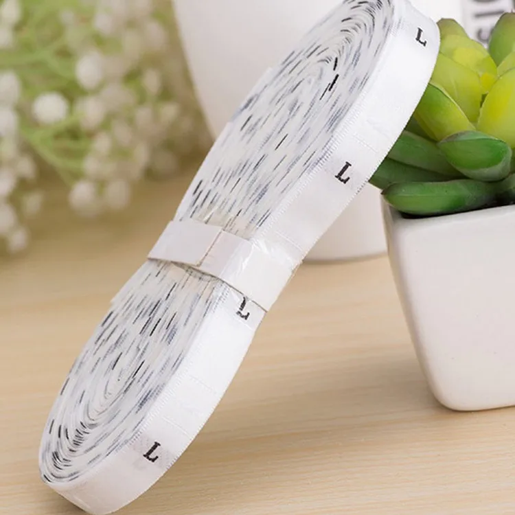 Ярлыки с вышивкой черного цвета 1200 шт. (2 рулона)|size labels|care labelssize tags |