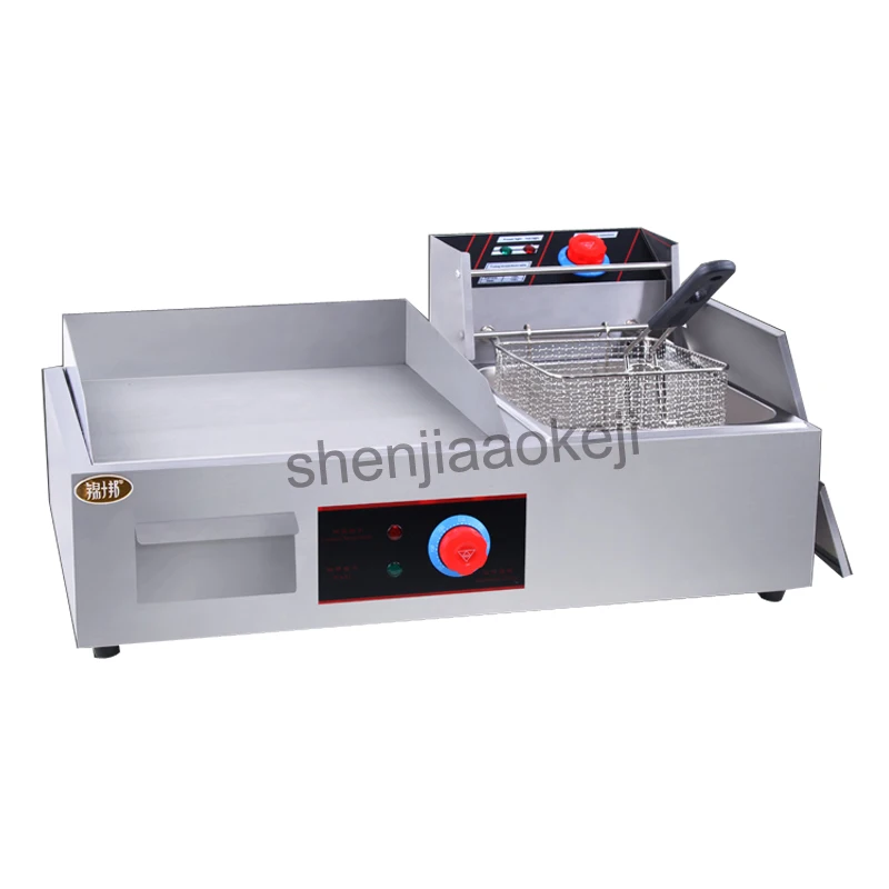 

Commercial Electric Griddle Fryer JB-832 Electric Stove Fryers Cooking Fryer Teppanyaki equipment 5.5L 220v/50hz 4700w 1pc