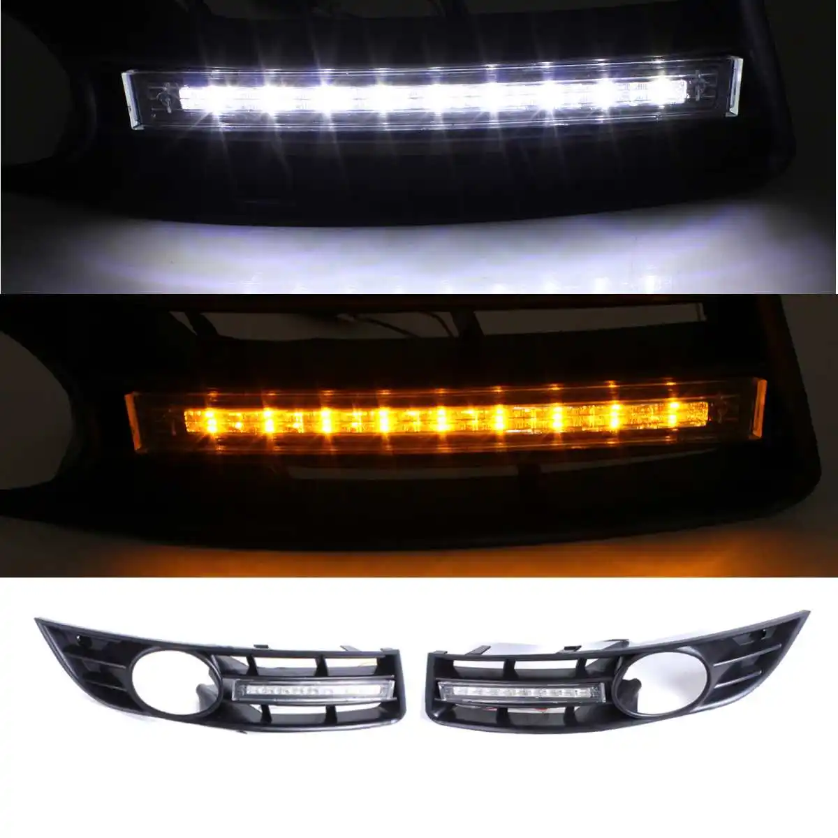 Для VW Passat B6 2006 2007 2008 2009 2010 2011 Автомобильный светодиодный свет светодиодный дневные ходовые огни дневного света с гриль объемным