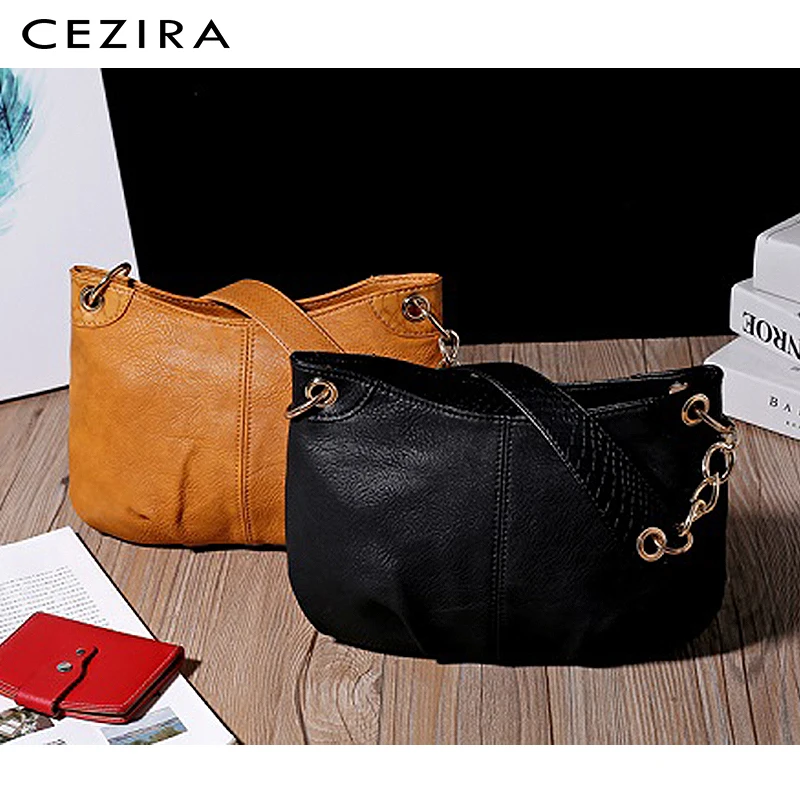 CEZIRA, маленькая сумка на цепочке для женщин, сумочка и сумка через плечо, высокое качество, женская сумка-тоут из искусственной кожи, женская модная сумка на плечо