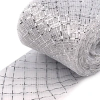 1 8 4 5cm wide flat crinoline silver horsehair mesh ribbon for hats and fascinator 100 yard