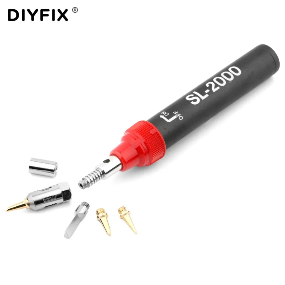 DIYFIX 11 мл Газовый паяльник Комплект Регулируемый Температура Сварочные горелки