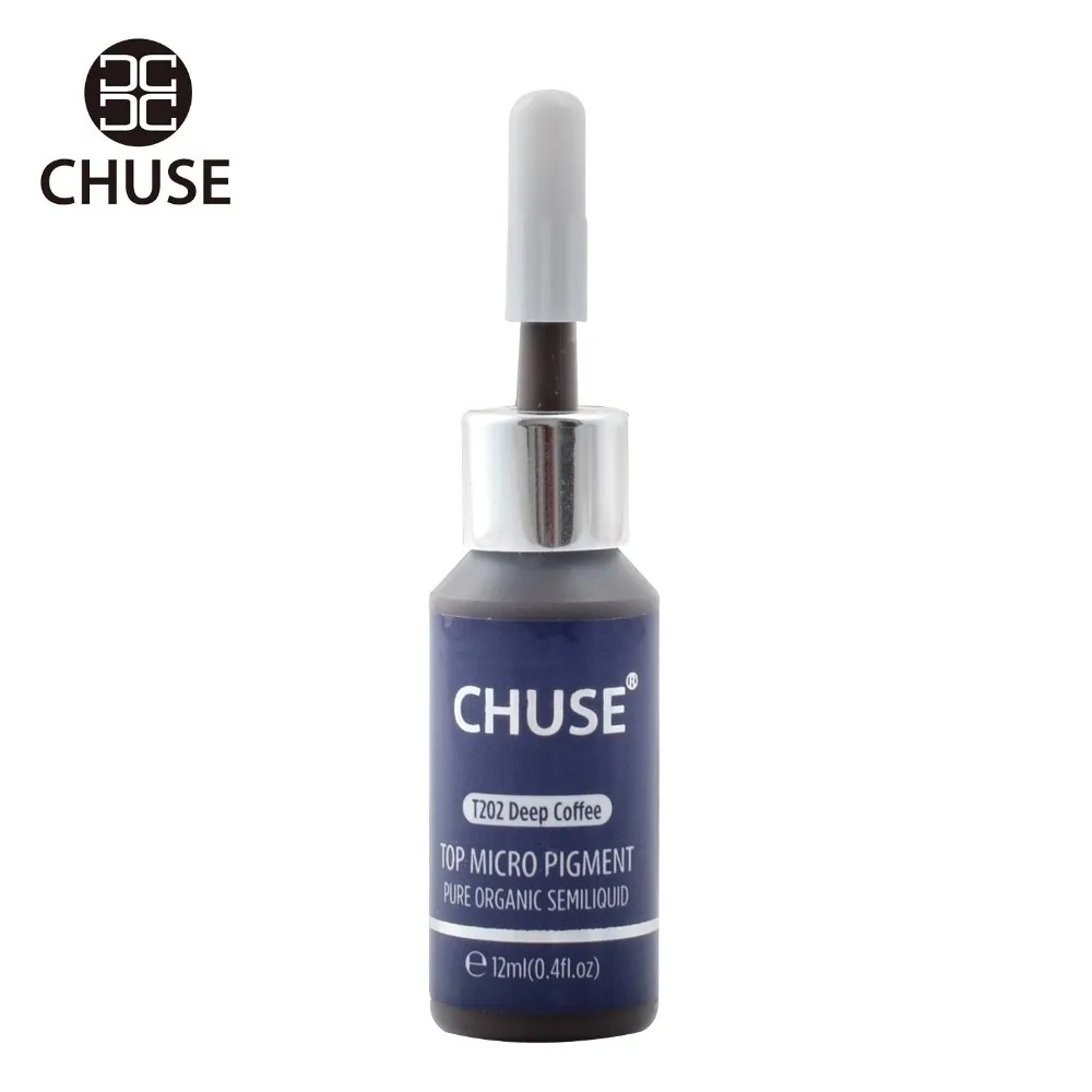 CHUSE Deep coffee T202 Перманентный макияж чернила подводка для глаз набор чернил для татуажа бровей микроблейдинг пигмент Профессиональный 12 мл 0,4 унций