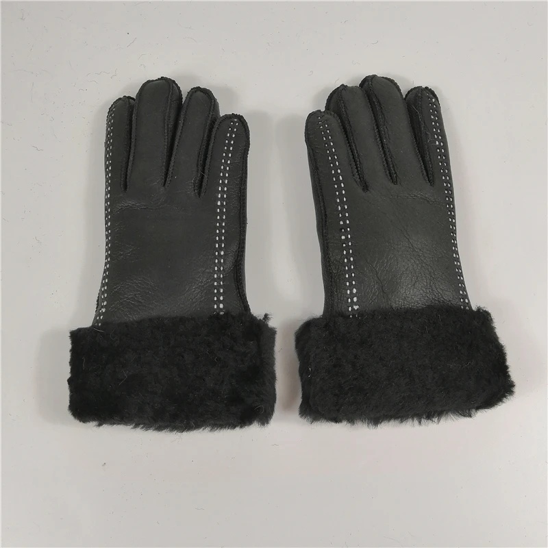 Женские модные теплые перчатки 2018 зимние женские меховые с 5 пальцами дышащие