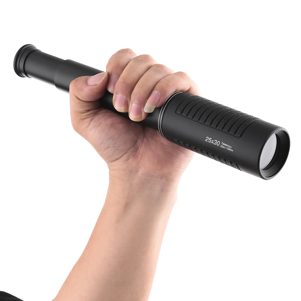 

Portable Binoculars Telescope Mini Adjustable 25X30 HD Single Focus Pocket Scope BaK4 Roof Prism Telescope for Bird Watching