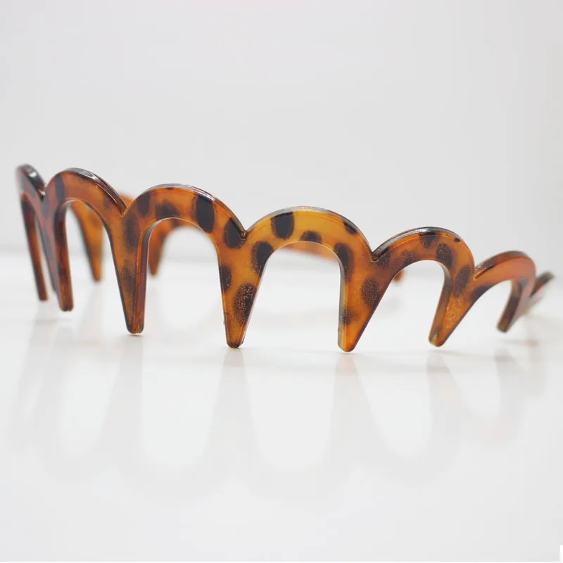 Цветные пластиковые повязки для волос Tortoiseshell Женские аксессуары в стиле ретро