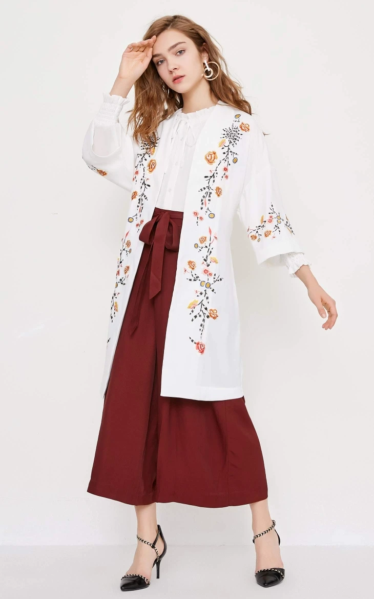 Vero Moda шифоновая куртка с цветочной вышивкой и спущенными плечами | 318121549