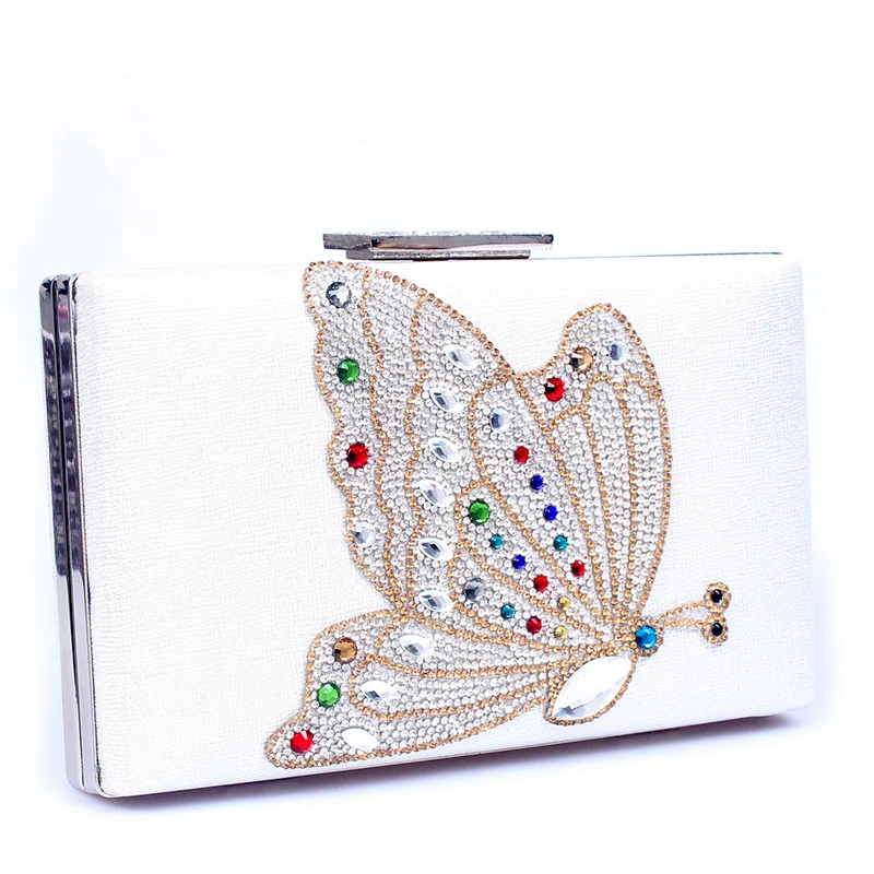 Свадебные сумки с белыми/золотыми/черными стразами вечерняя сумка-клатч