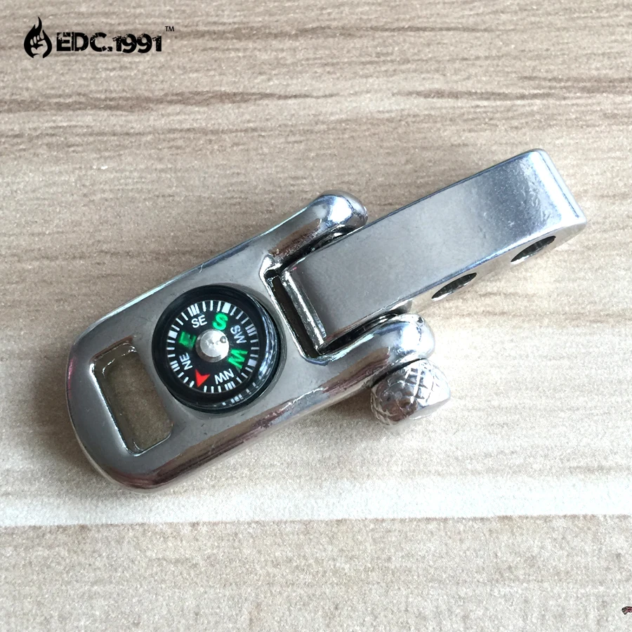 10PCS/LOT High quality Adjustable U Shape Anchor Shackle Outdoor Survival Rope Paracord Bracelet Buckle with mini for Compass | Спорт и