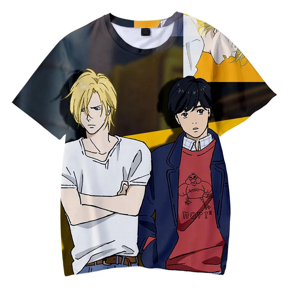 NEW 3D BANANA FISH fashion Tshirt Yellow Kpop Casual hot Style Boys and Girls Tshirts trend Summer Anime Soft Kids Tshirt