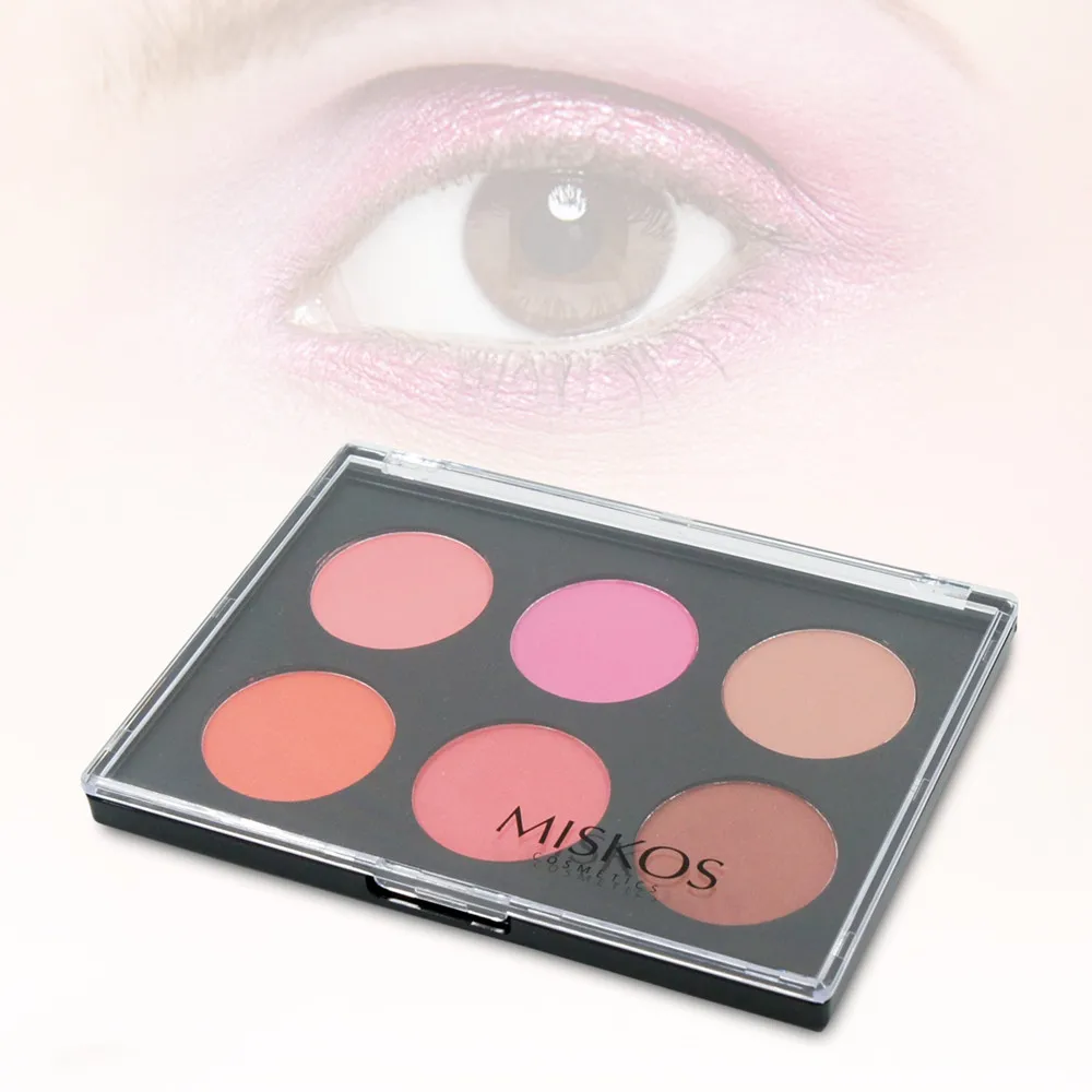 MISKOS 6 цветные кисти румяна матовый и блестящий Палетка для контурирования лица