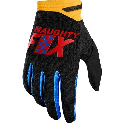 Naughty FOX Dirtpaw царь перчатки эндуро Гонки езда Кросса Велоспорт MX Black желтые перчатки
