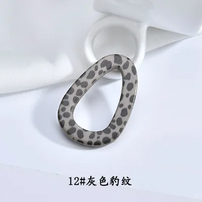Модные леопардовые печати смолы пластиковые полые геометрические Подвески DIY ювелирных изделий украшение аксессуар серьги амулеты