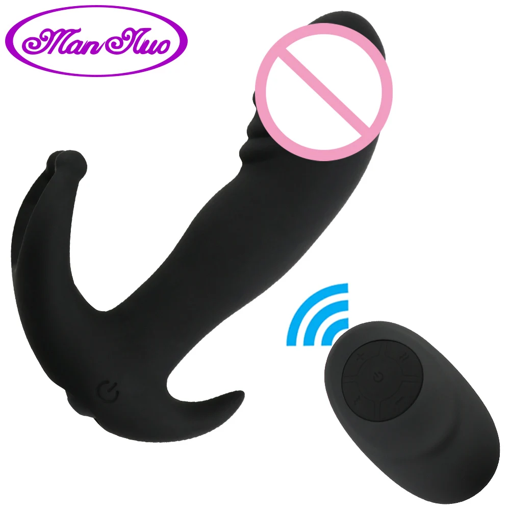 Man nuo Silicone 10 Speeds Prostate Massager Vibrator Anal Plug Sex Toys for Men Women Butt USB Wireless Remote Control | Красота и