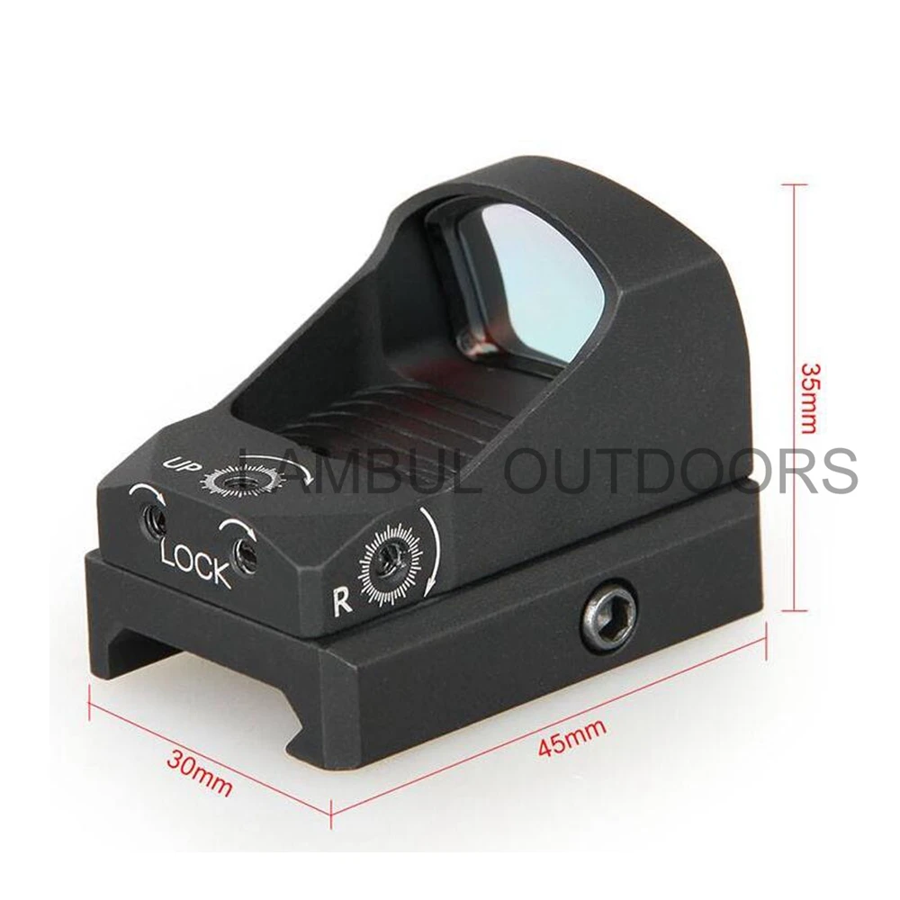 

LAMBUL Tactical Venom Red dot Sight Pistol Aiming Colt 1911 Glock Hunting Scope Sight Mount Holographic Reflex sight