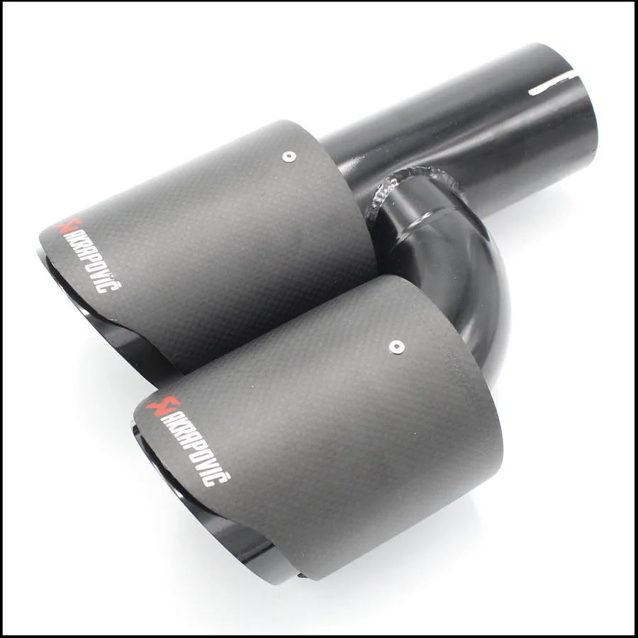 Автомобиль-Стайлинг E60 E90 черный Akrapovic выхлоп автомобиля углеродный выхлопной наконечник автомобиля-Стайлинг выхлопной трубы глушитель наконечник из углеродного волокна выхлопной наконечник