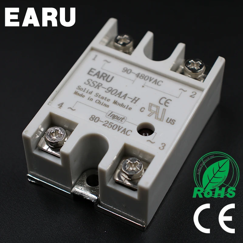 

Solid State Relay SSR-90AA-H 90A 80-250V AC TO 90-480V AC SSR 90AA-H relay solid state Resistance Regulator