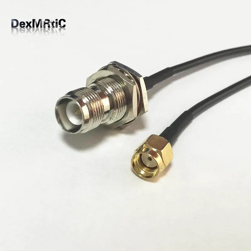 Адаптер антенны wi fi RP SMA male switch TNC female pigtail RG174 20 см 8 дюймов оптовая цена|adapter