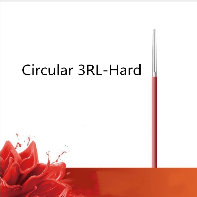 

30 шт. круглые 3/5 жесткие лезвия для подводки ламинас микроблейдинг tebori иглы для татуажа Перманентный макияж бровей противотуманная ручка