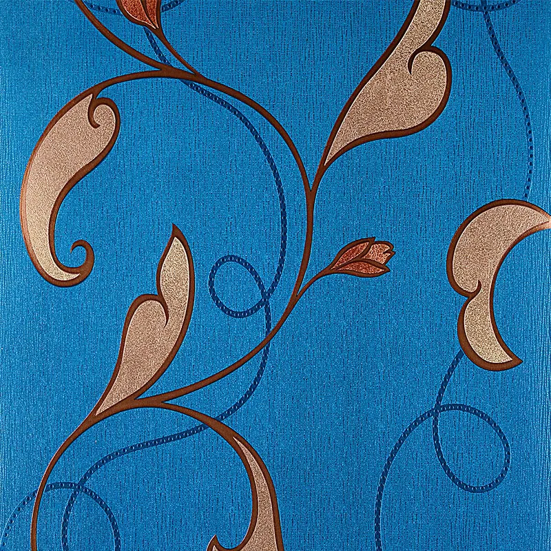 Современные Роскошные Синие фоновые обои цветочные для стен гостиной спальни