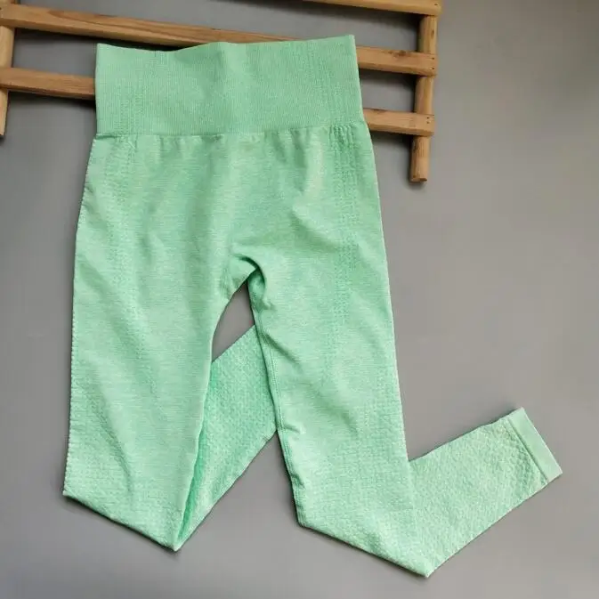 Green 8 цветов, женские бесшовные леггинсы для фитнеса, женские спортивные Леггинсы с высокой талией для бега, спортивная одежда для спортзала, йоги, спортивные штаны - Цвет: Green