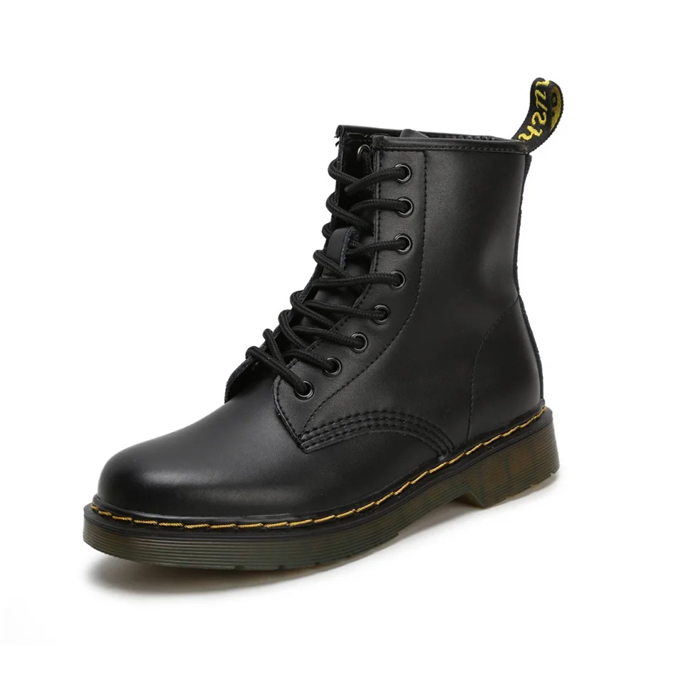 Лидер продаж женские Ботинки Martin сезон весна-осень модная обувь на шнуровке с