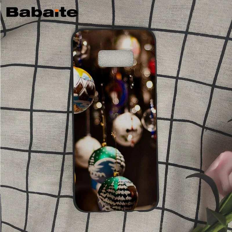 Чехол для телефона Merry Christmas черный мягкий силиконовый чехол из ТПУ Samsung Galaxy s9 s8 plus