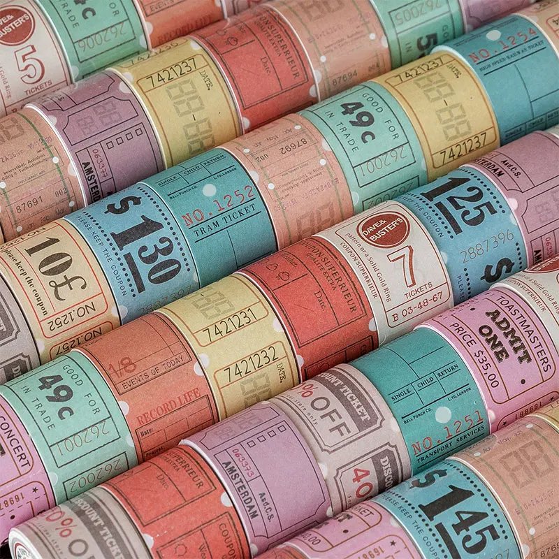 30 мм широкая британская винтажная билетная лента для декорации Washi DIY планировщик