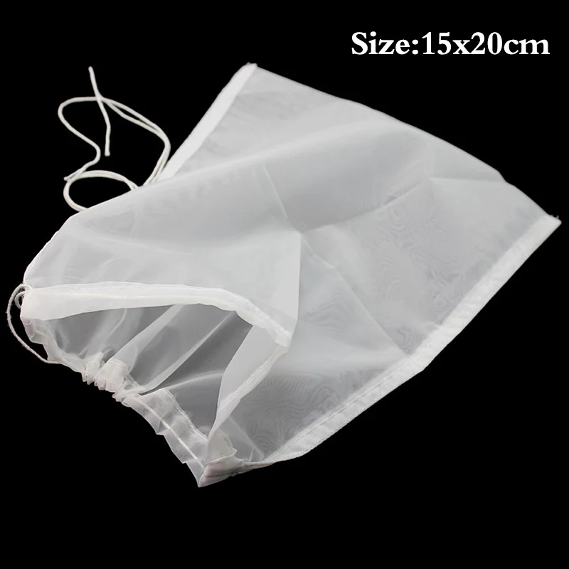 Screen size 0.125mm 15x20 см, кухонные аксессуары, практичная пищевая гайка, молоко, чай, фруктовый сок, кофе, вино, нейлоновая сетка, деформационная травяная жидкость, фильтр-мешок - Цвет: Screen size 0.125mm
