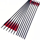 2830 дюймовая углеродная стрела. Позвоночник 600.Od ммID мм. 2 красный и 1 черный. Сменная головкаподходит для традиционного заднего лука