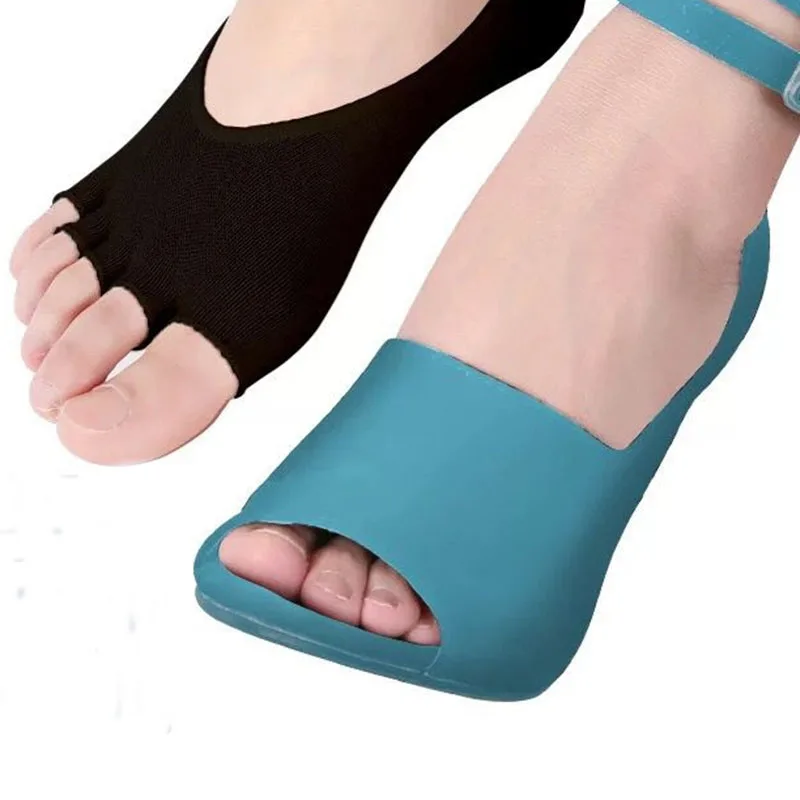 Цветные носки невидимки [EIOISAPRA] с пятью пальцами женские креативные нескользящие